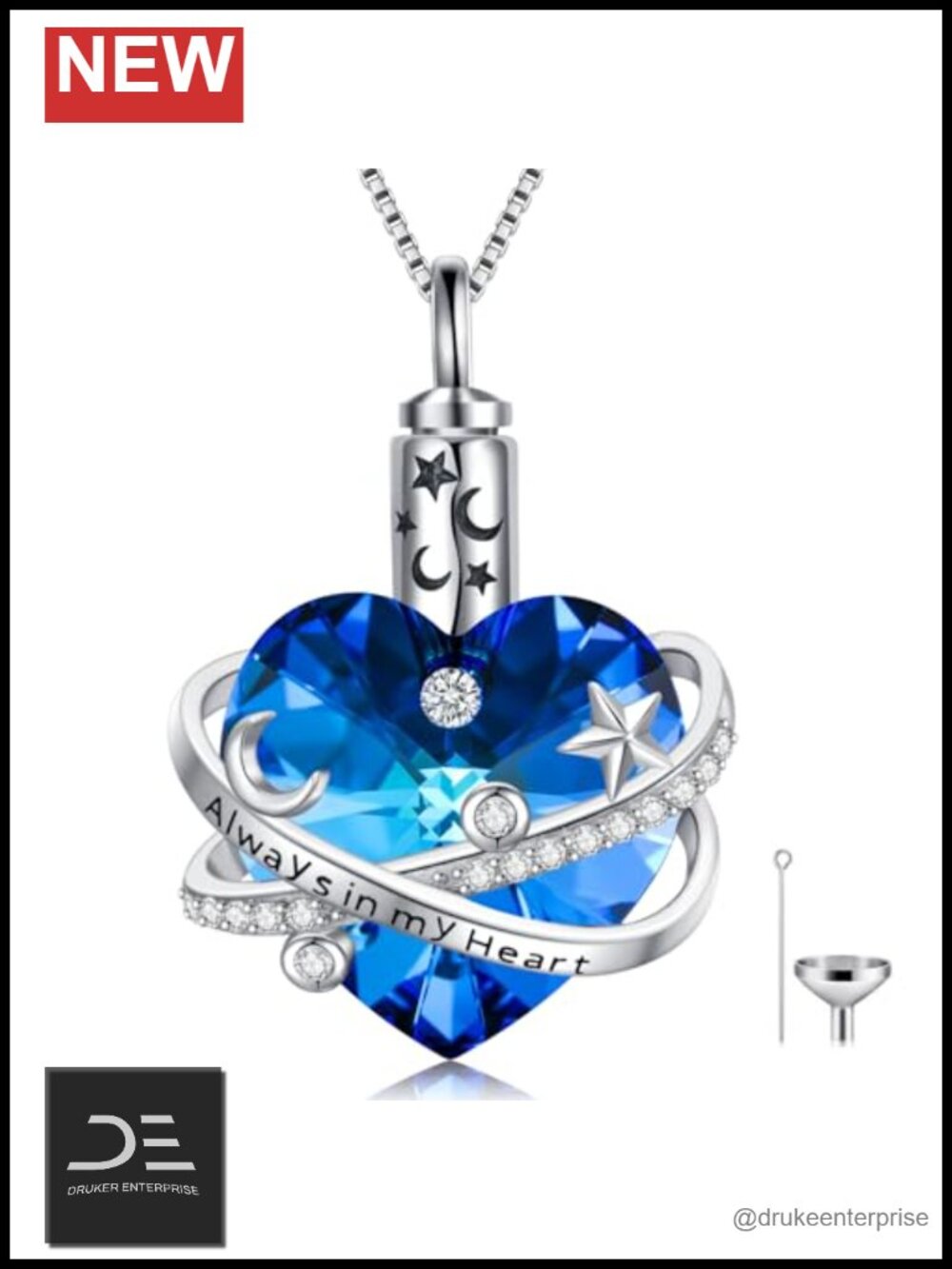 925 Sterling Silver Urn Necklace Memorial Ashes Keepsake Pendant